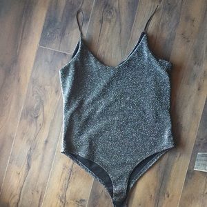 Silver Bodysuit Top